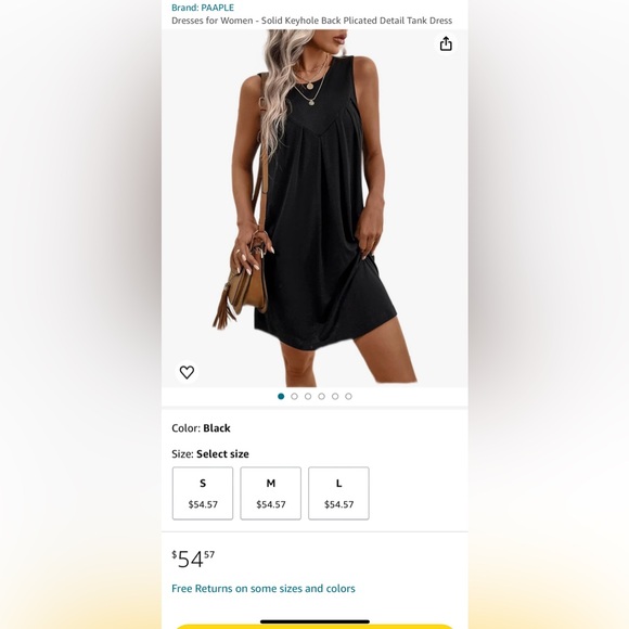 CUTE & COMFY Black Tank Dress *NEW* - Picture 7 of 7